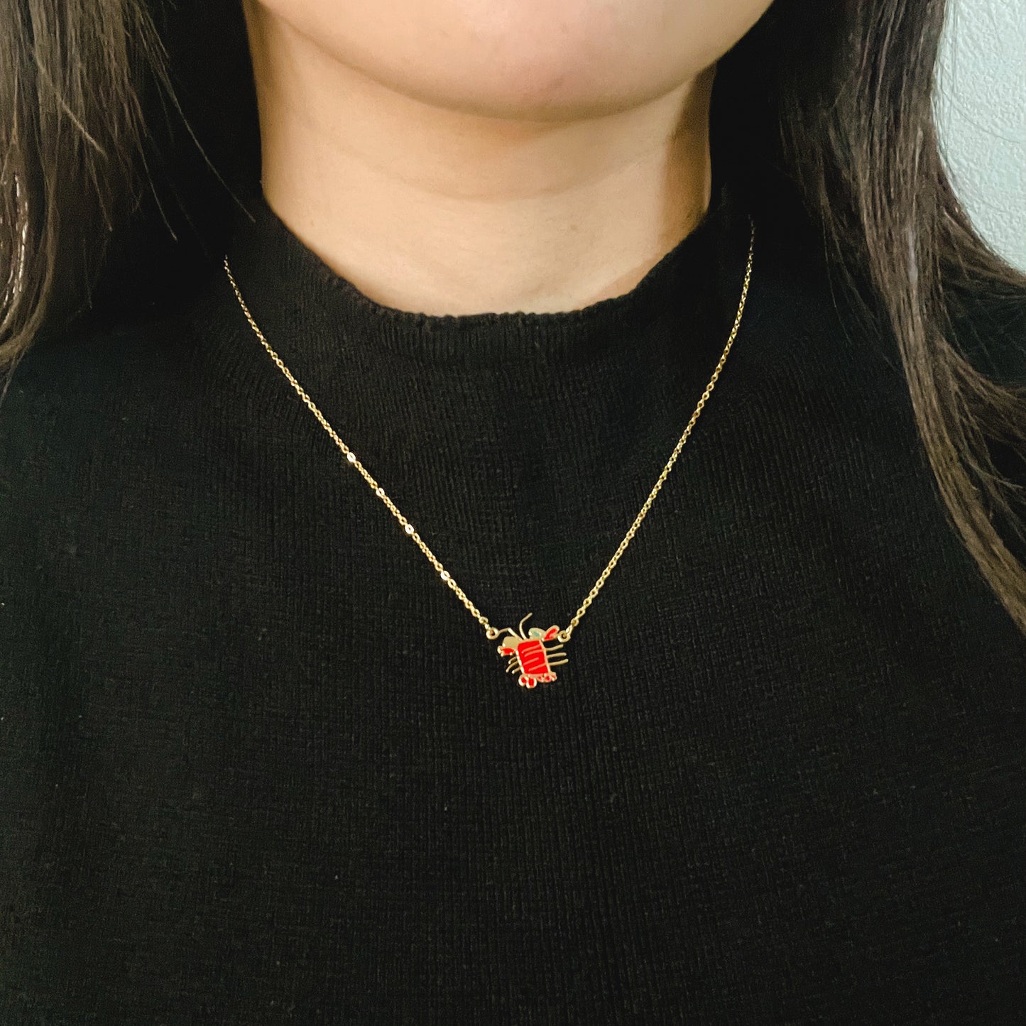 Colored handwriting necklace