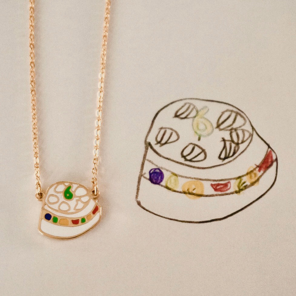Colored handwriting necklace