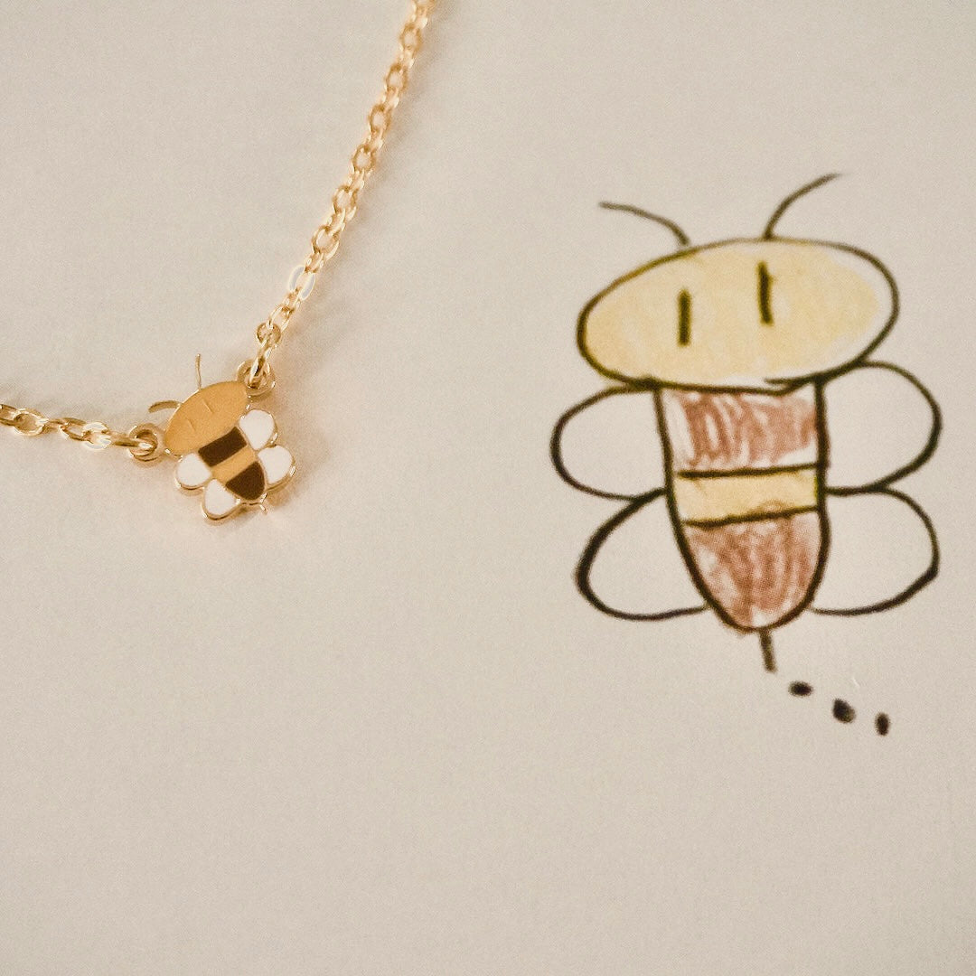 Colored handwriting necklace