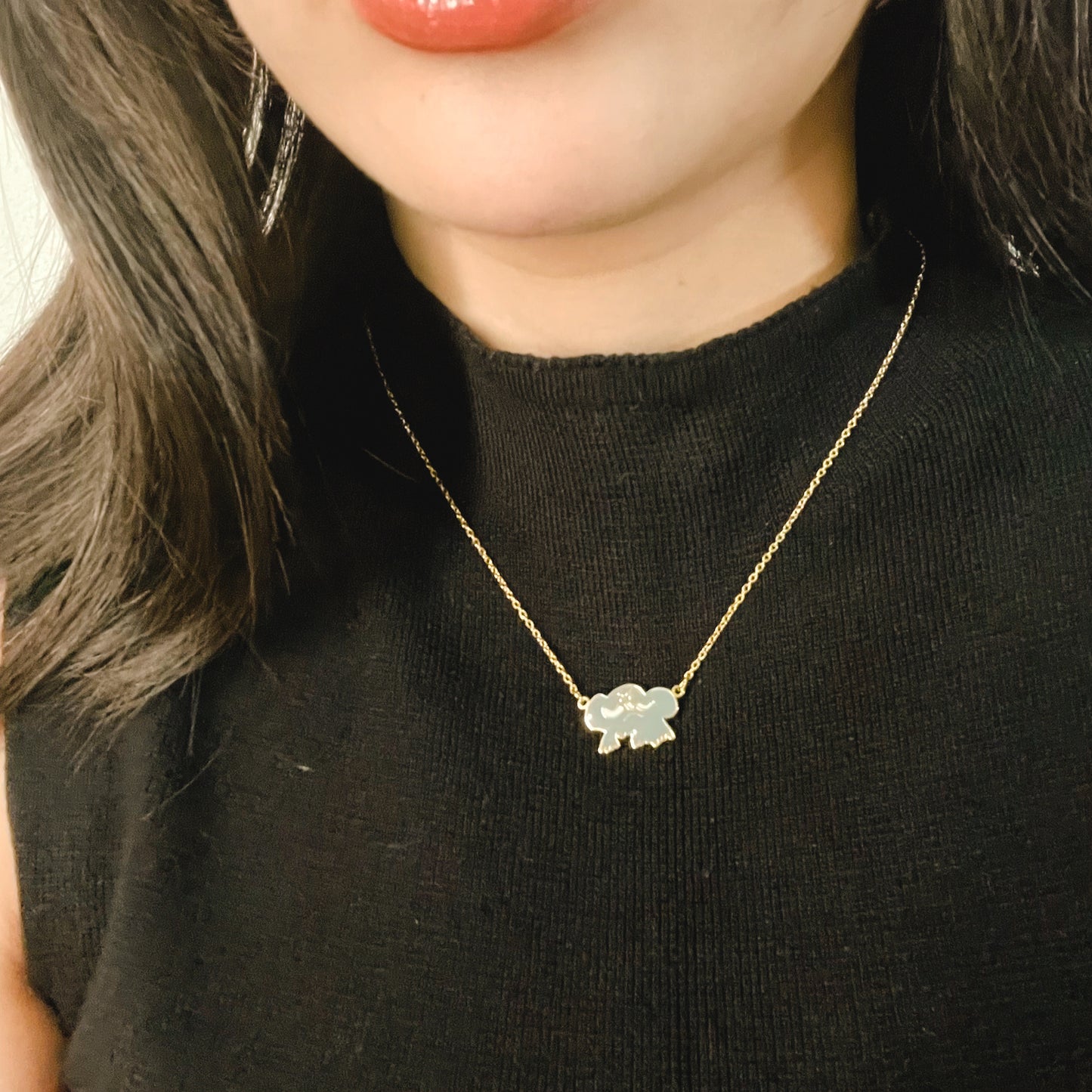 Colored handwriting necklace