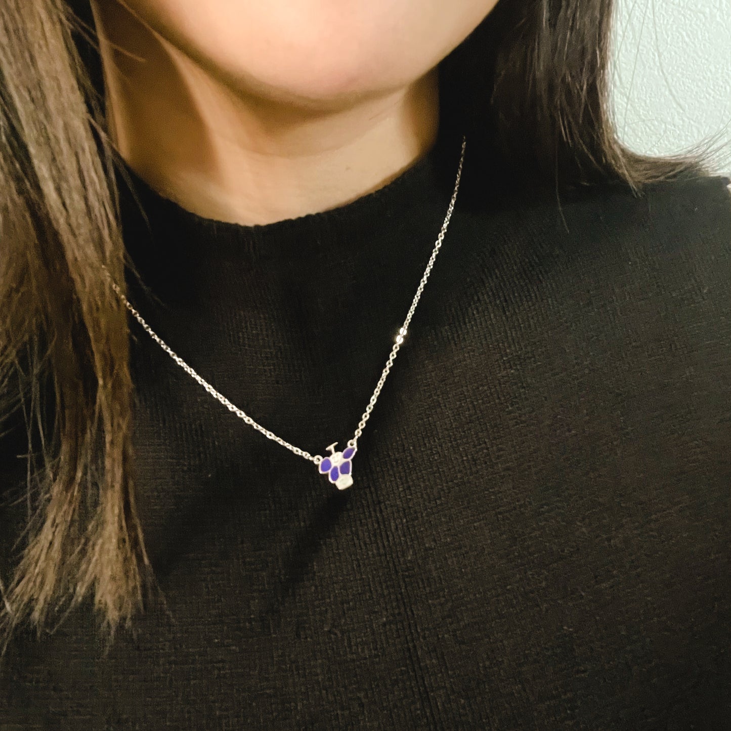 Colored handwriting necklace