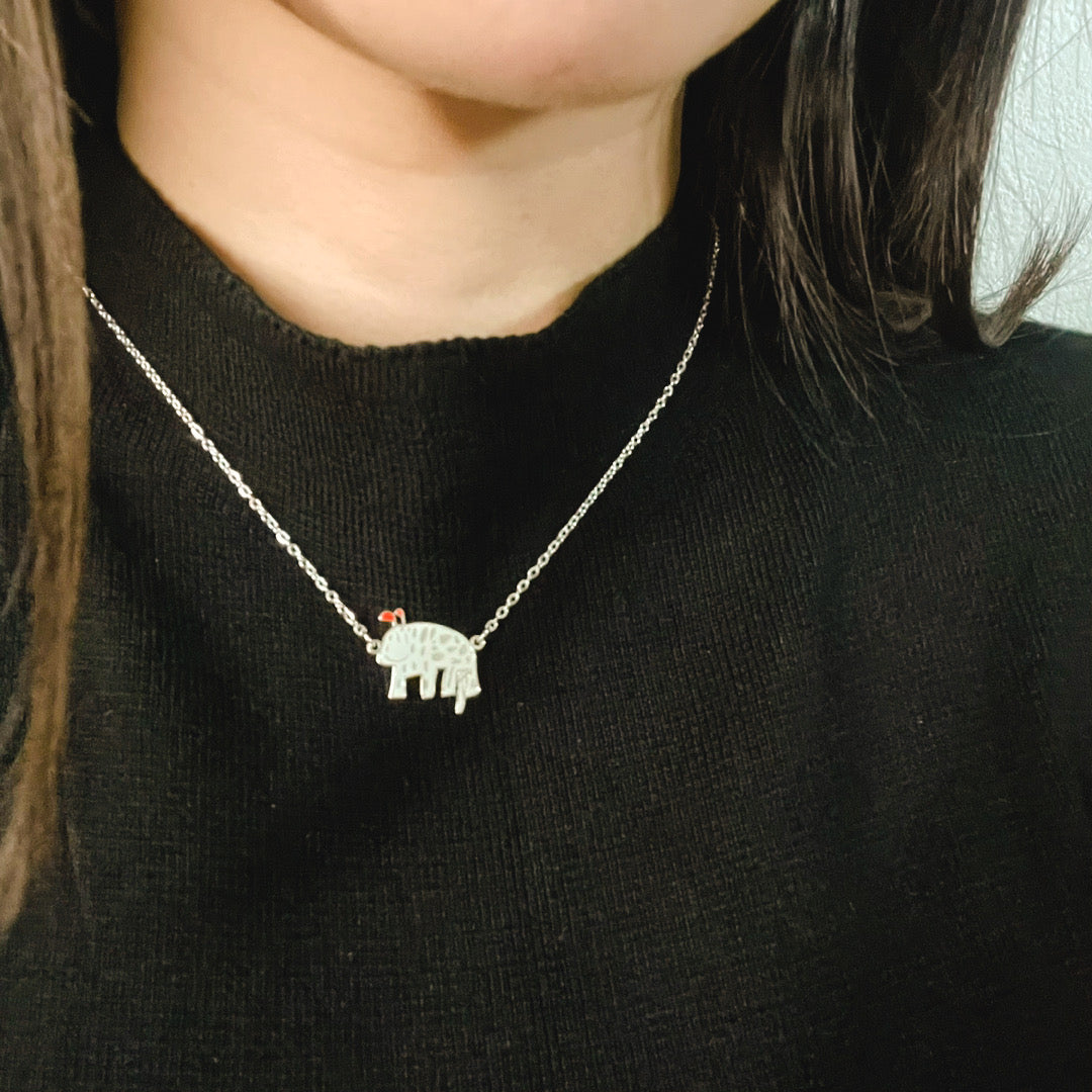 Colored handwriting necklace
