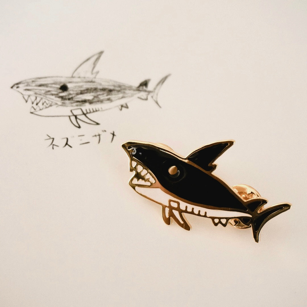 Colored handwriting brooch