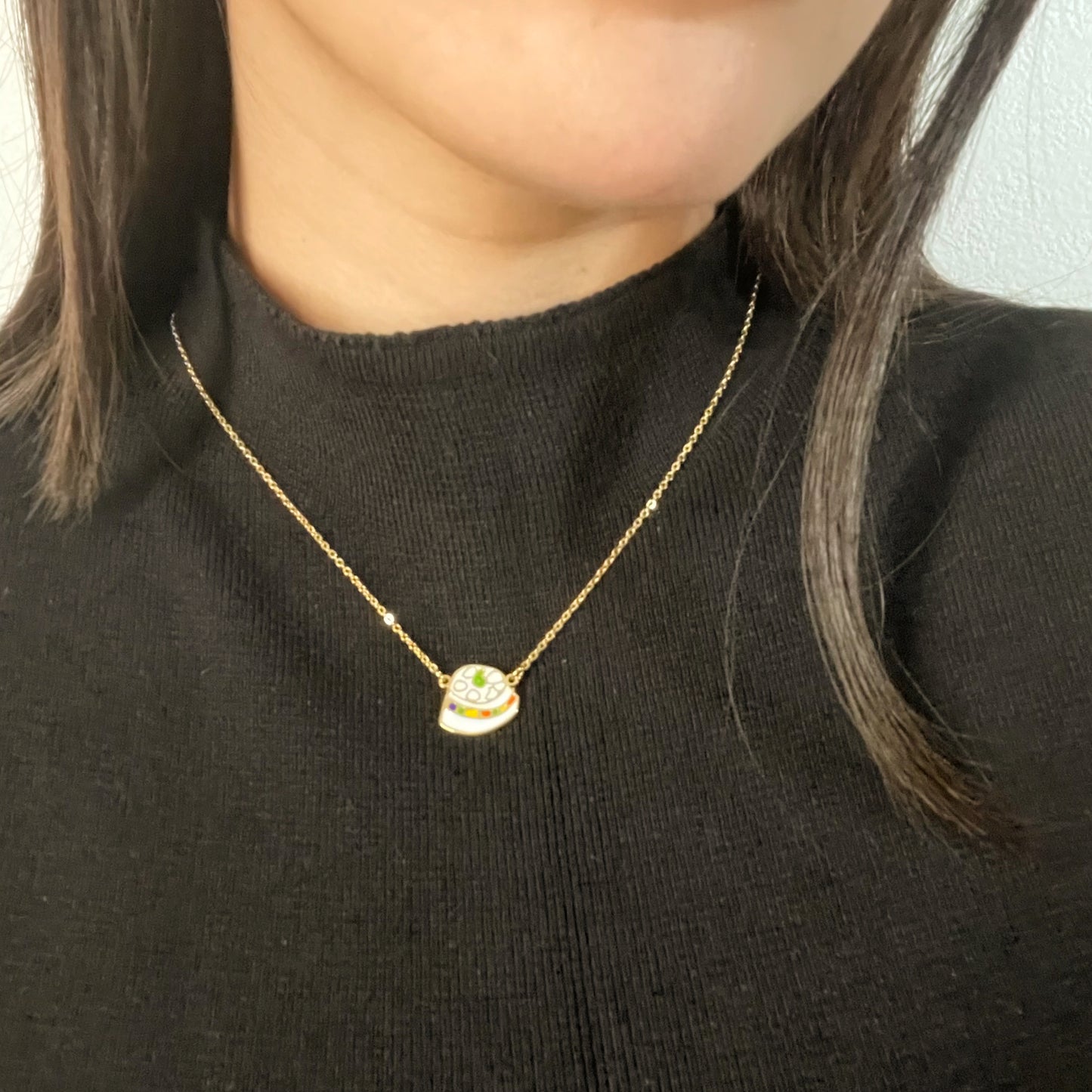 Colored handwriting necklace