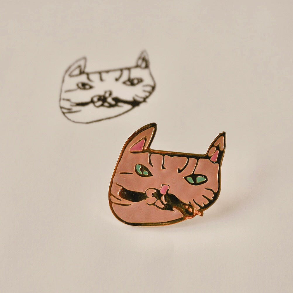 Colored handwriting brooch