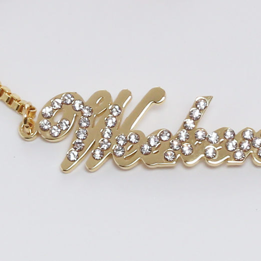 Silver 925 and CZ Name bracelet