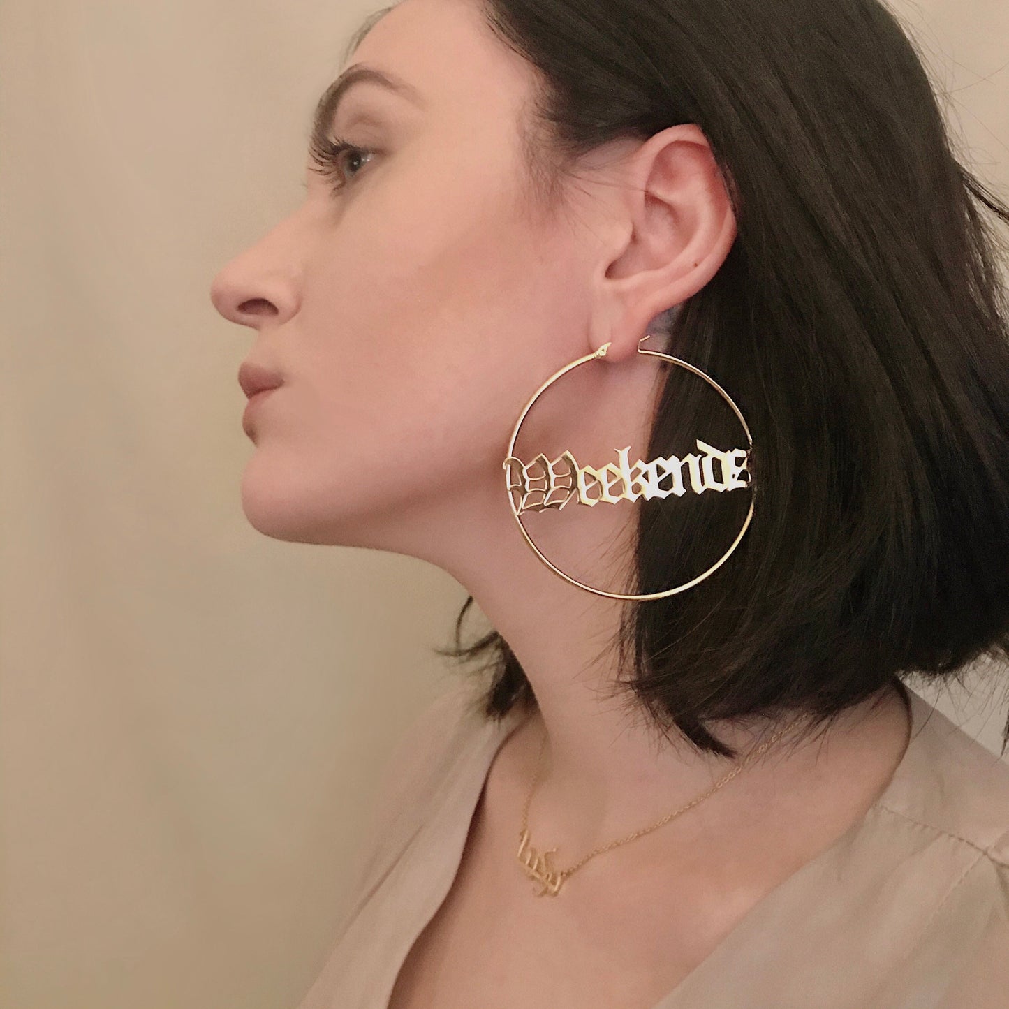 Name earrings