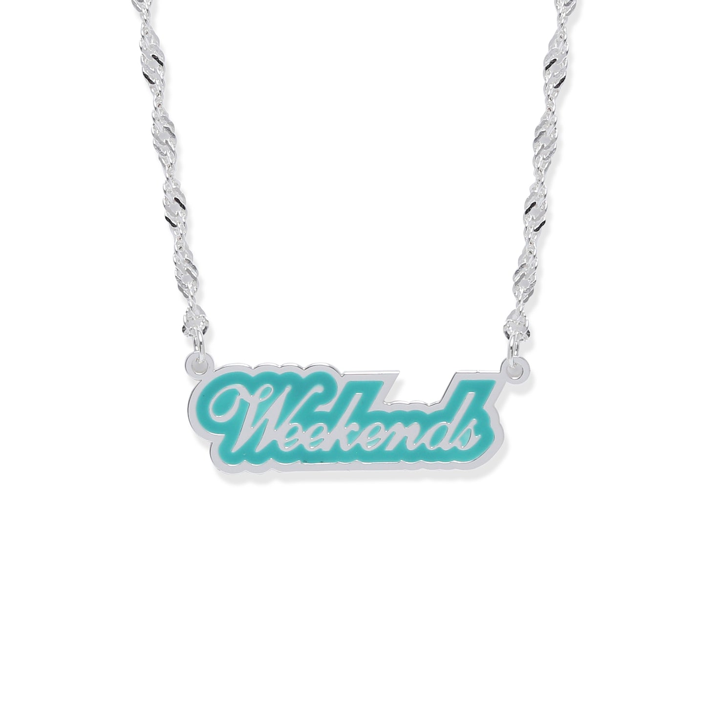 Colored name necklace